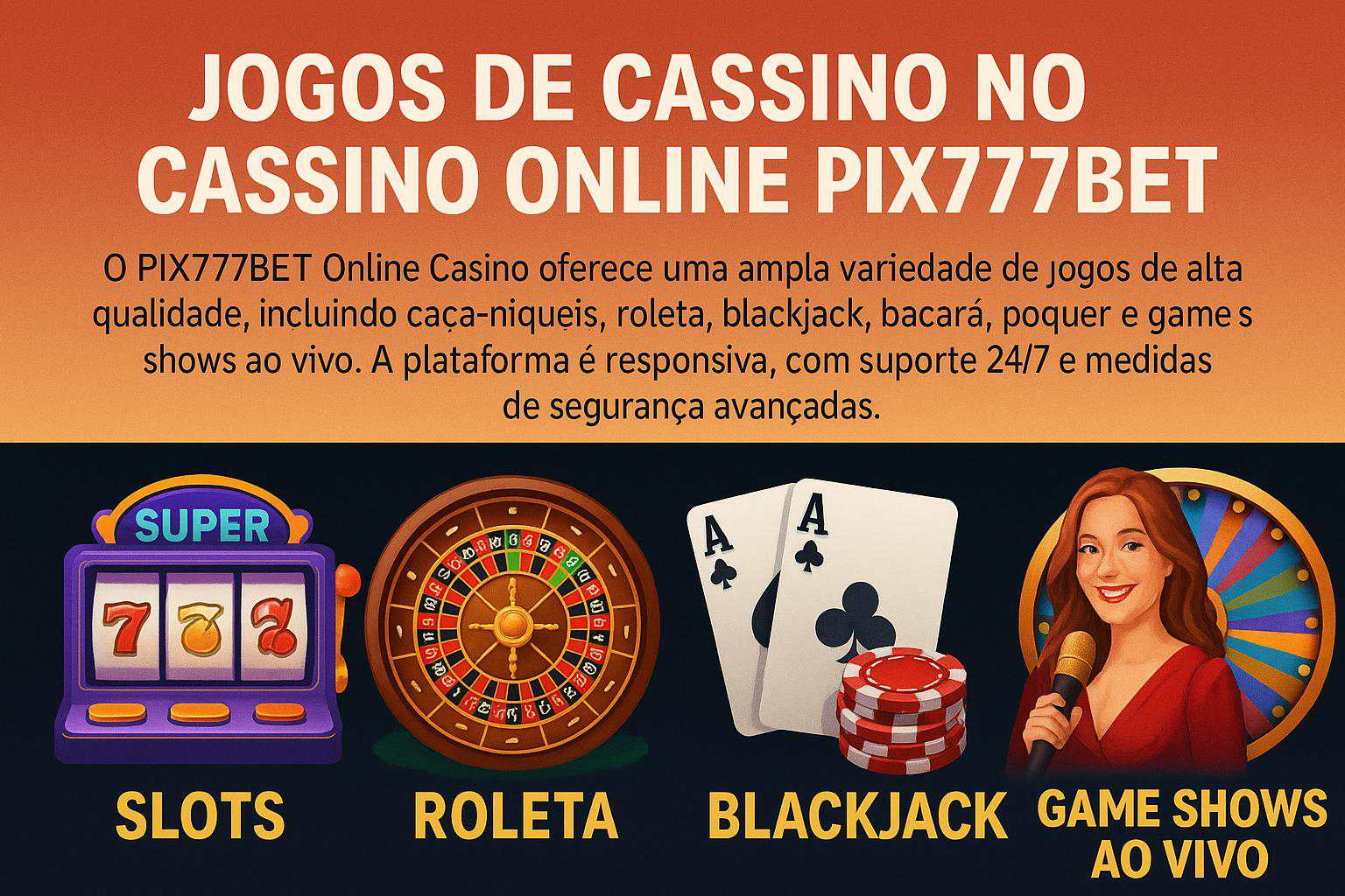 Jogos de cassino online inovadores e emocionantes na PIX777BET